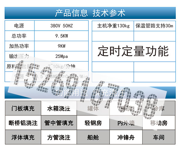 JNJX-IIID聚氨酯发泡设备参数